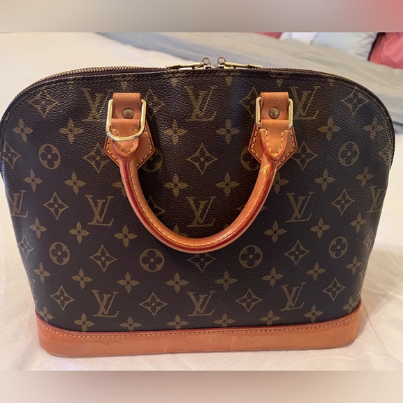 LOUIS VUITTON Authentic Monogram Vintage Brown Alma PM Designer Dome Bag Purse - Picture 4 of 15